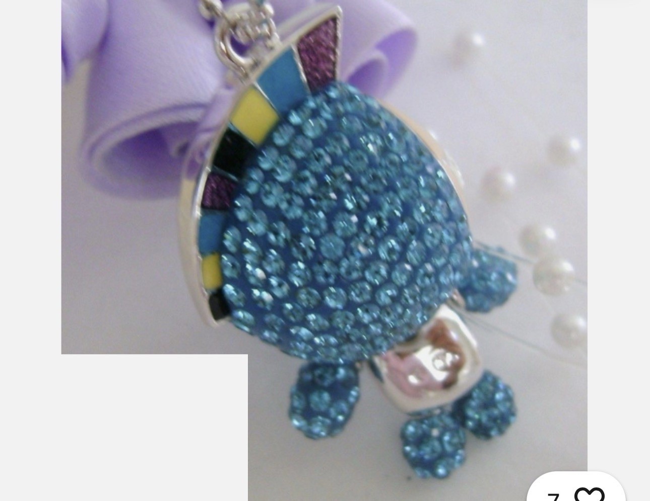 SWAROVSKI Necklace Elliott Eliot Swing Sing Shine Pendant Blue Crystal Gifts
