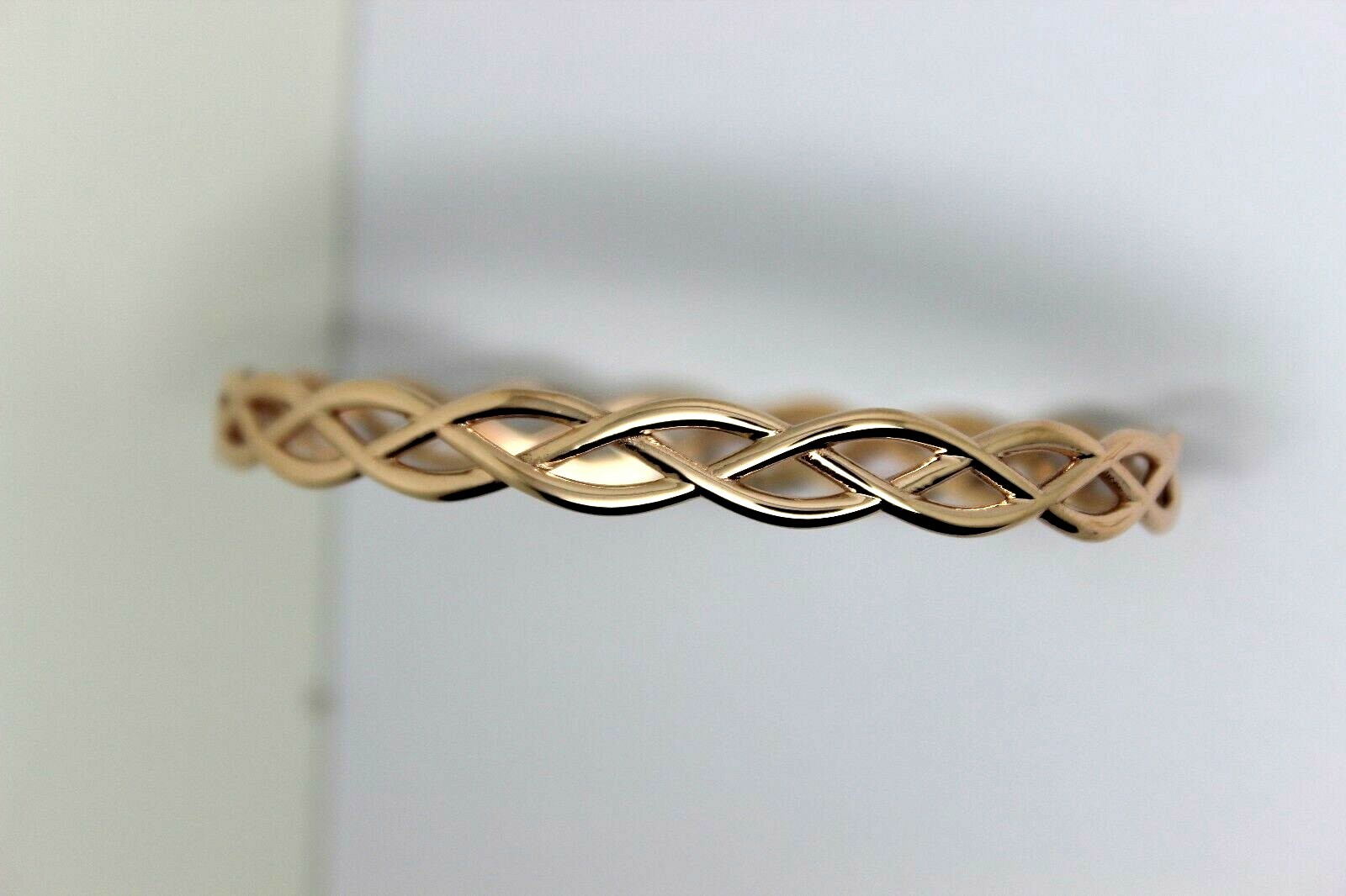 Kaedesigns Genuine 9ct 9k 375 Rose Gold Celtic Knot Oval Bangle 7.2cm X 5.2cm