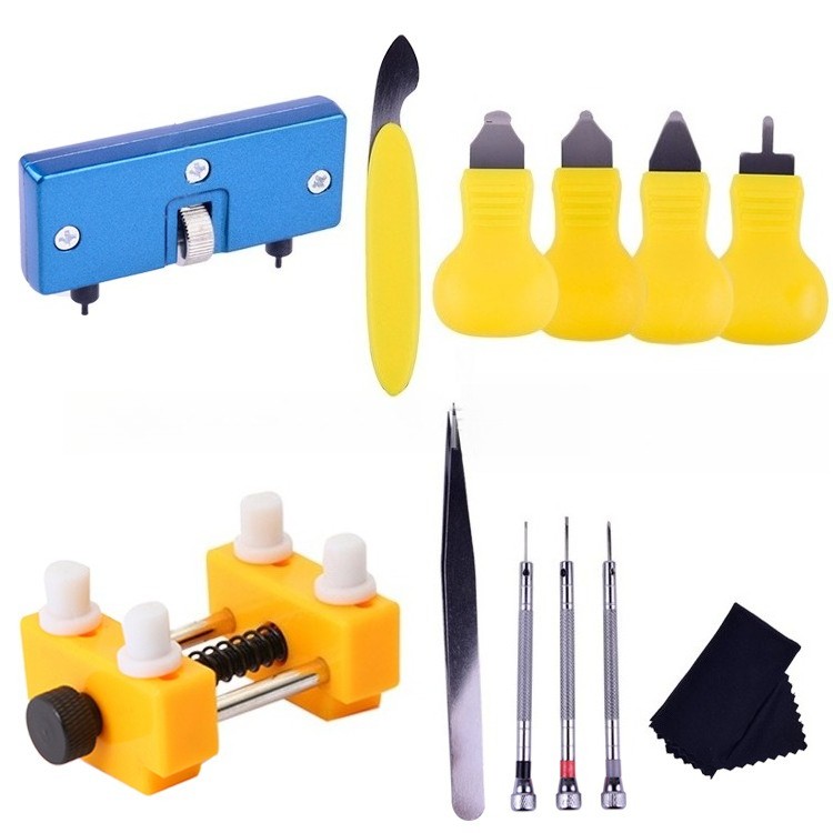 Watch Repair Kit Two Jaw Case Opener Watch Holder Battery Change Tool Set
