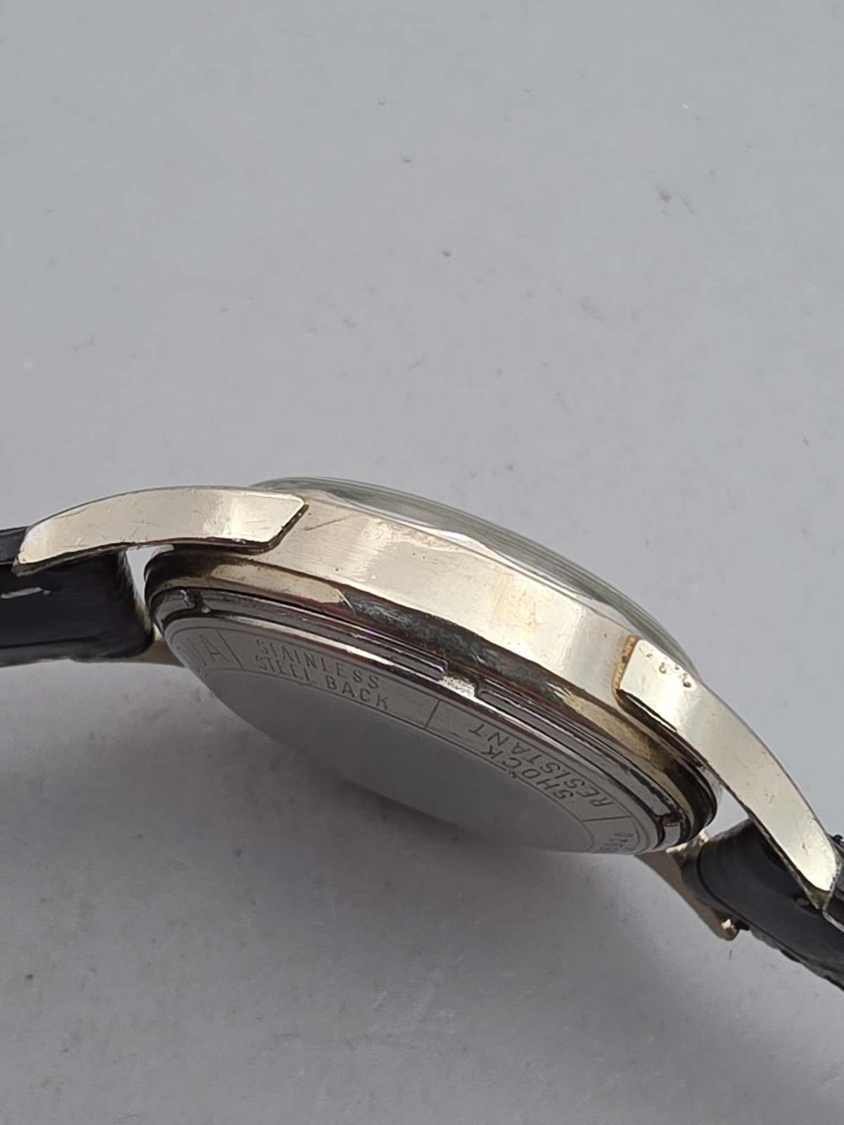 Vintage Bulova 23 “A” Men’s automatic watch 10K RGP Black Sunburst dial 1955