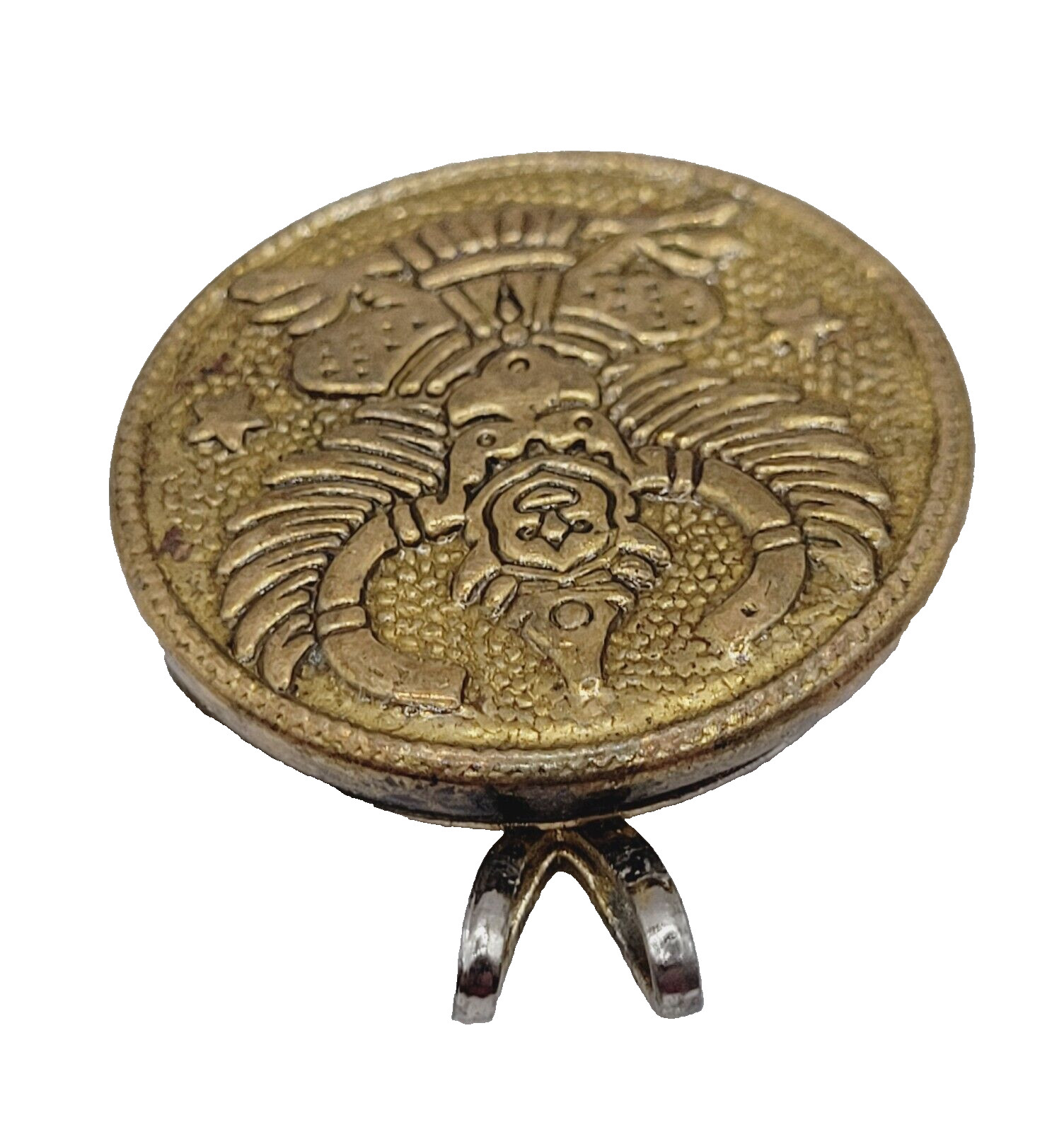Tibetan Copper Garuda Amulet Pendant Buddhist Phaya Krut Talisman Button Pendant
