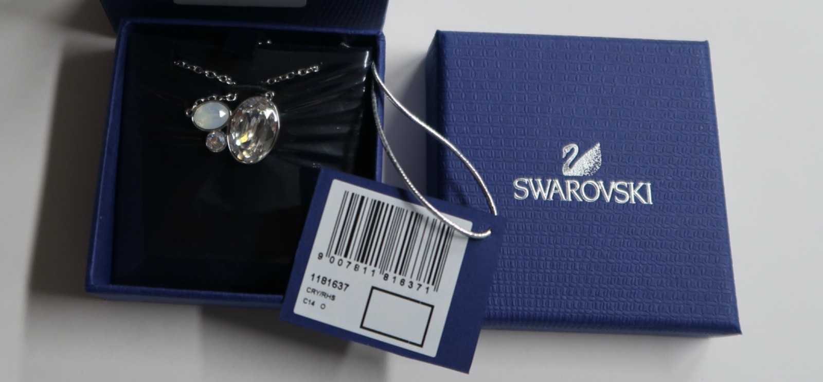 Authentic Swarovski Tasso Clear Crystal Pendant 1181637 CRY/RHS 40cm Brand New