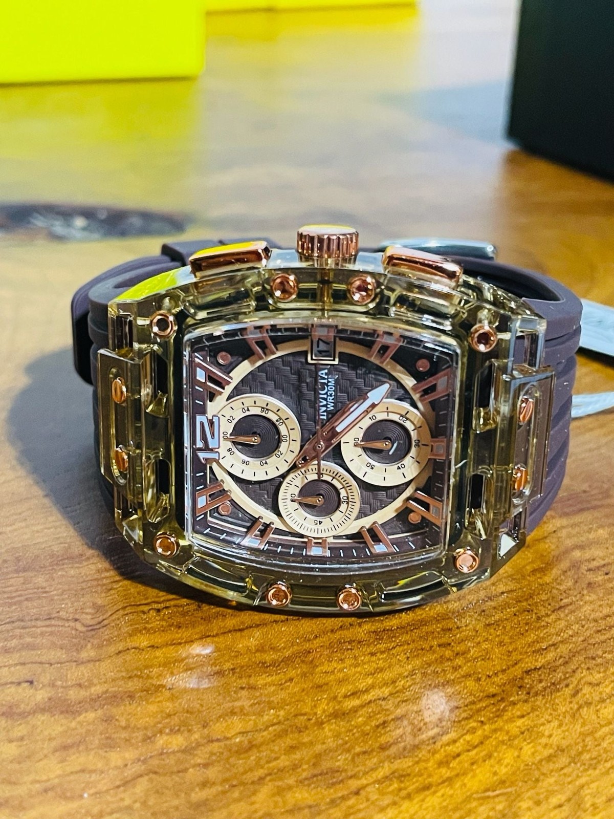 Invicta S1 Rally Chronograph Watch with Brown Carbon Fiber Dial 70143