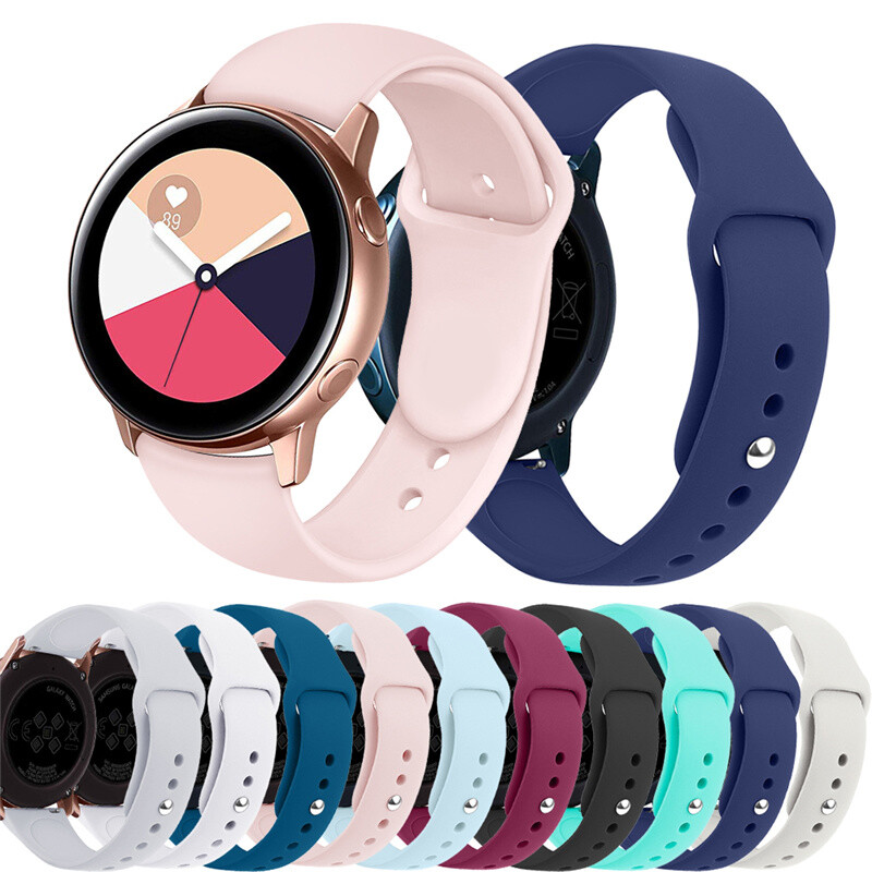 For Samsung Galaxy Watch Active 2 40 42 44mm Watch Band Silicone Sport Strap