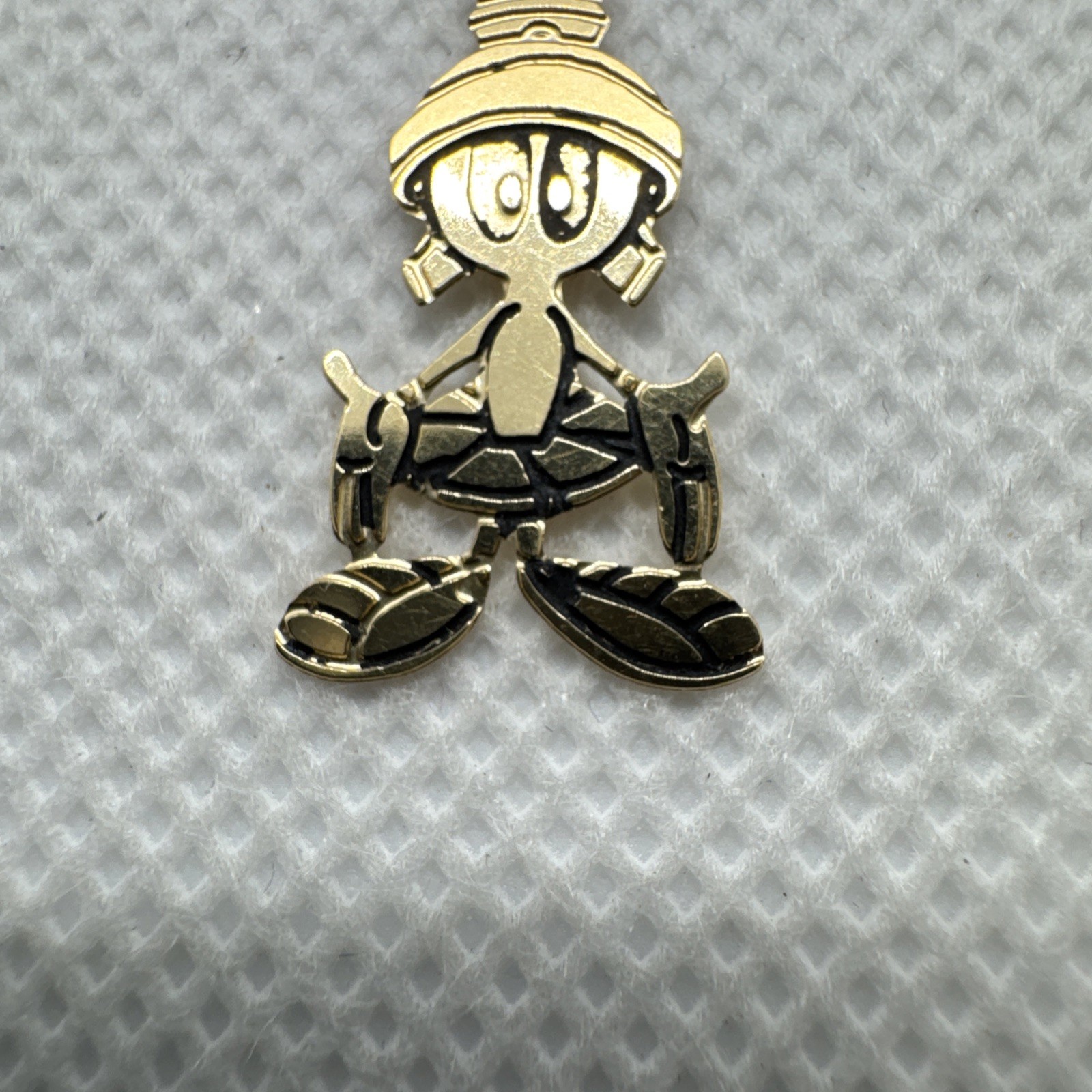 MA 14K Yellow Gold Fine Jewelry Warner Bros Marvin The Martian Pendant