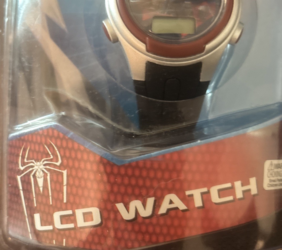 The Amazing Spider-Man Watch LCD 2012 Sealed MZ Berger & Co. Kids Child’s New
