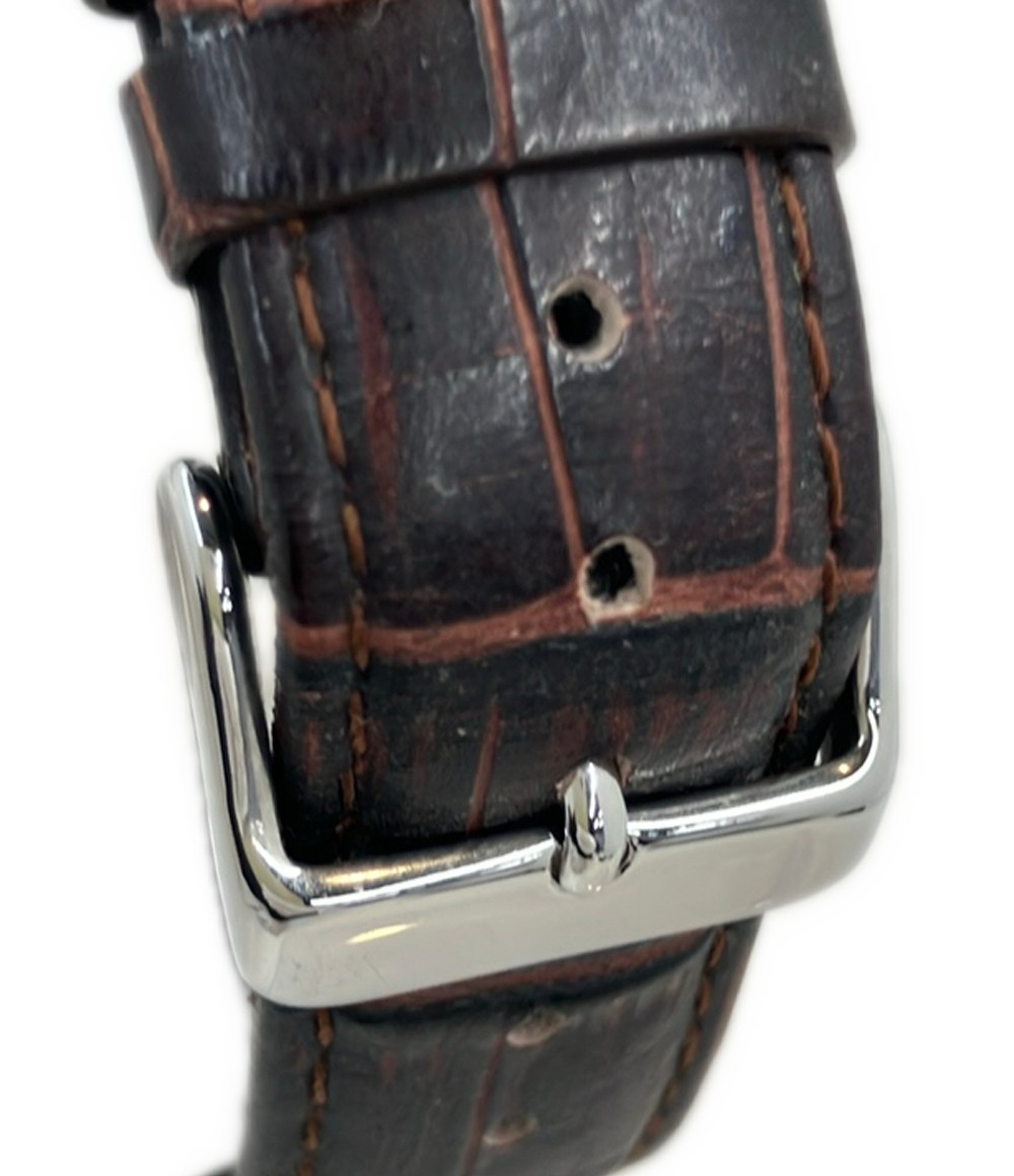 AUREOLE SW580M Automatic Watch Silver Mens Timepiece Vintage Rare