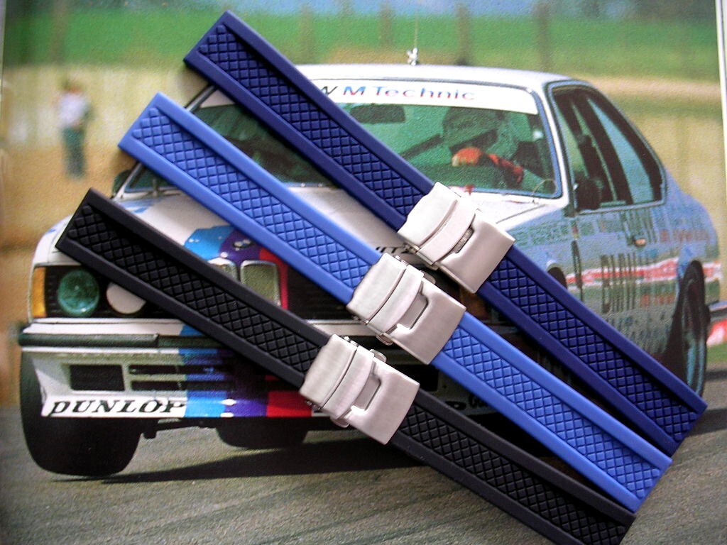 Silicon Rubber deploy watch band strap Sport Dive Double Lock IW SUISSE USA ship