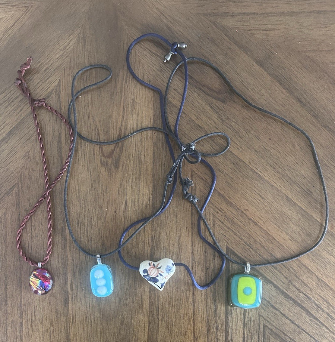 Vintage Handmade Blown Glass Necklace Lot