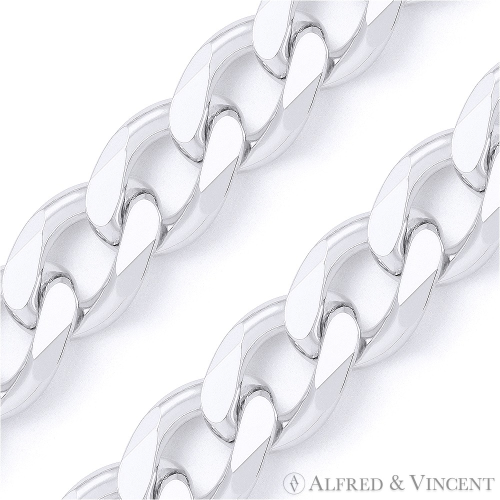 3.7mm Cuban / Curb Link Italian Chain Anklet in Solid .925 Italy Sterling Silver