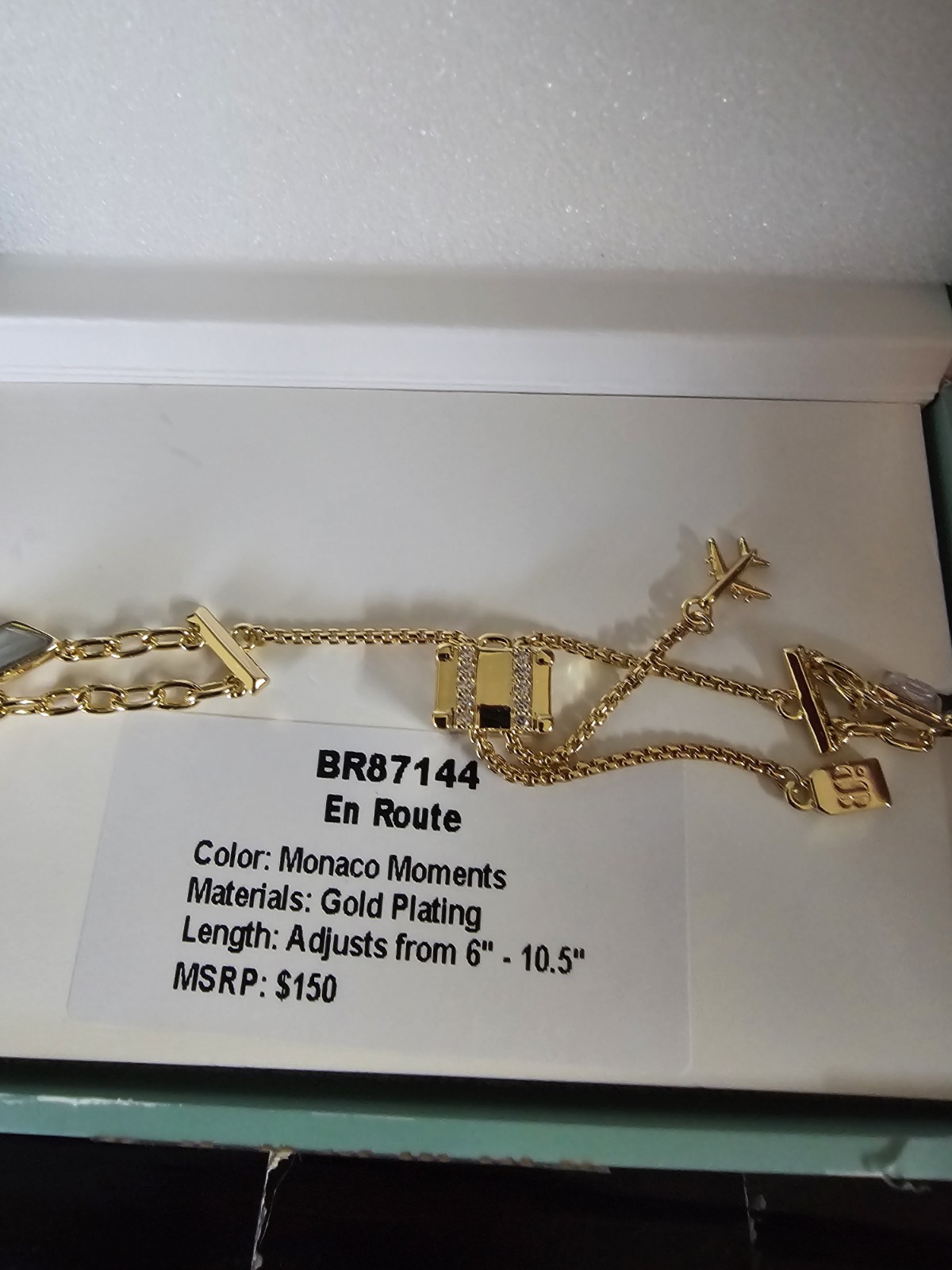 Bomb Party Jewel Candy “En Route” Monaco Moments On Gold Bracelet BR87144