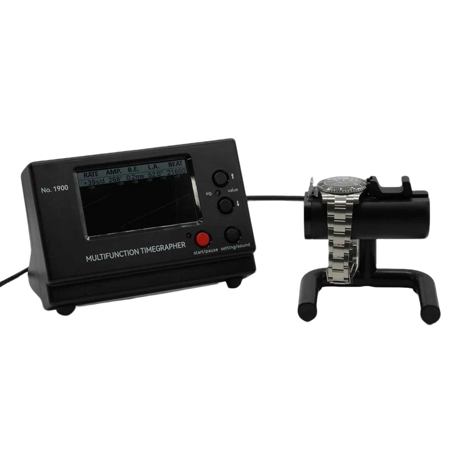 No.1900 Weishi Timegrapher Mechanical Watch Timing Machine Multifunction BlacktS