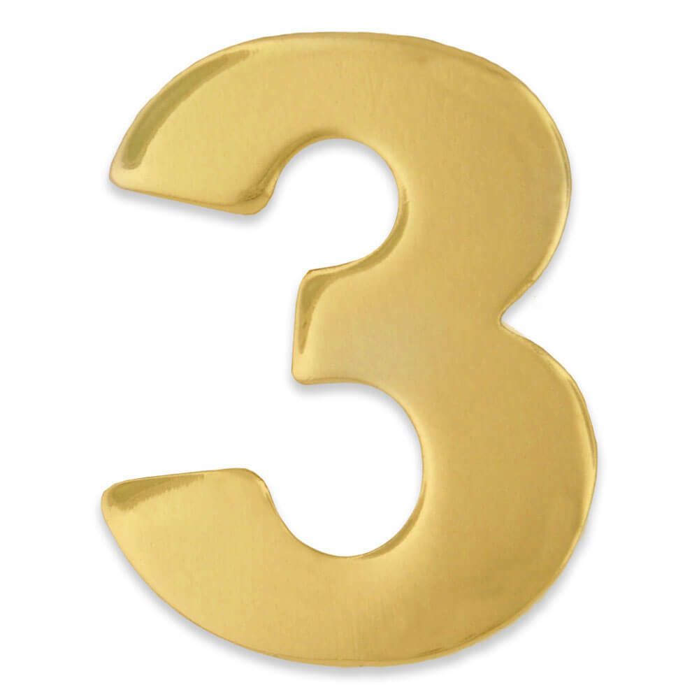 PinMarts Number Three 3 Lapel Pin Anniversary Birthday Number Jewelry