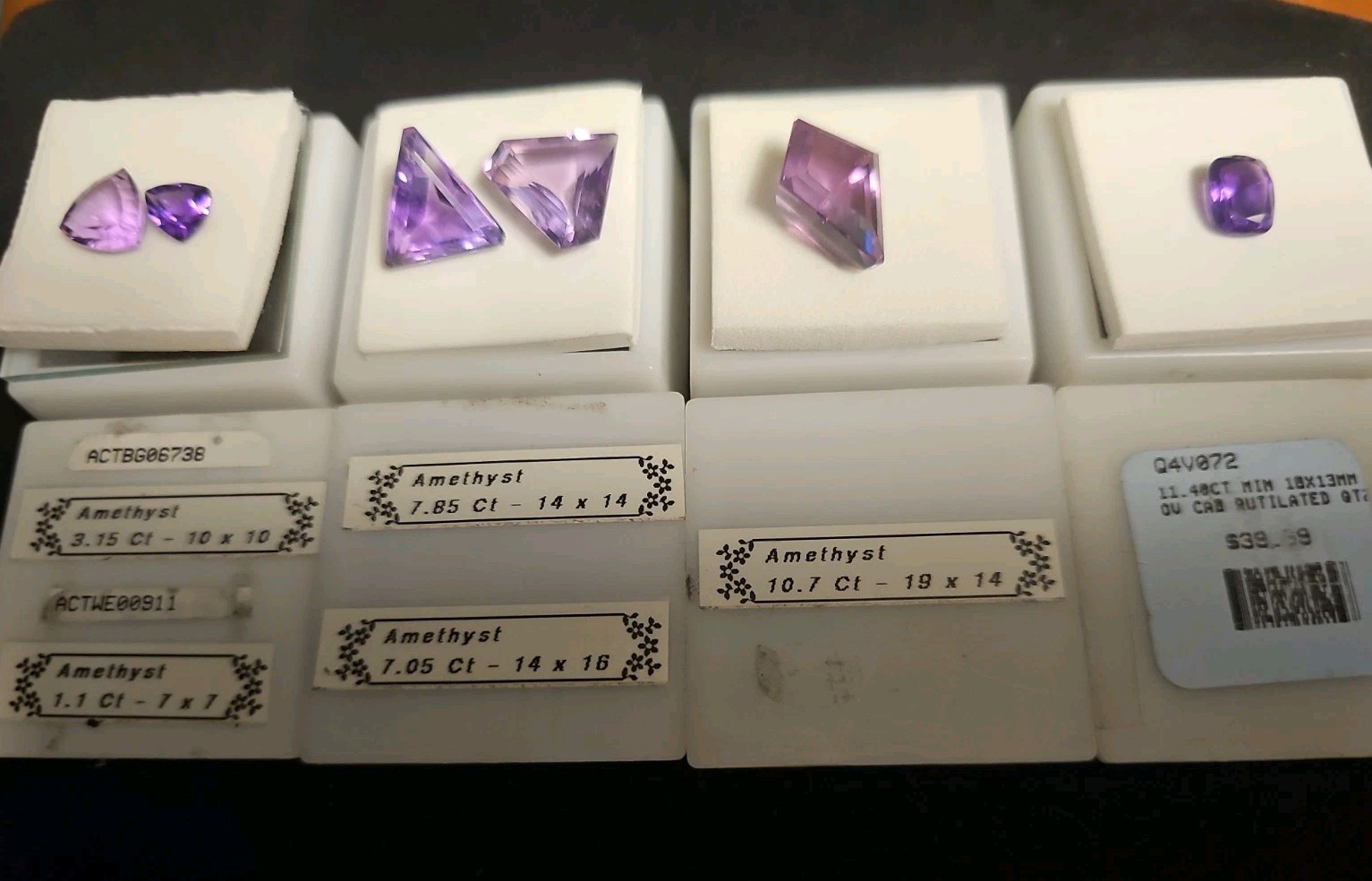 6 AMETHYST purple Loose Gemstones Several SHAPES 10.7, 7.85, 7.05, 1.1, 3.15, CT