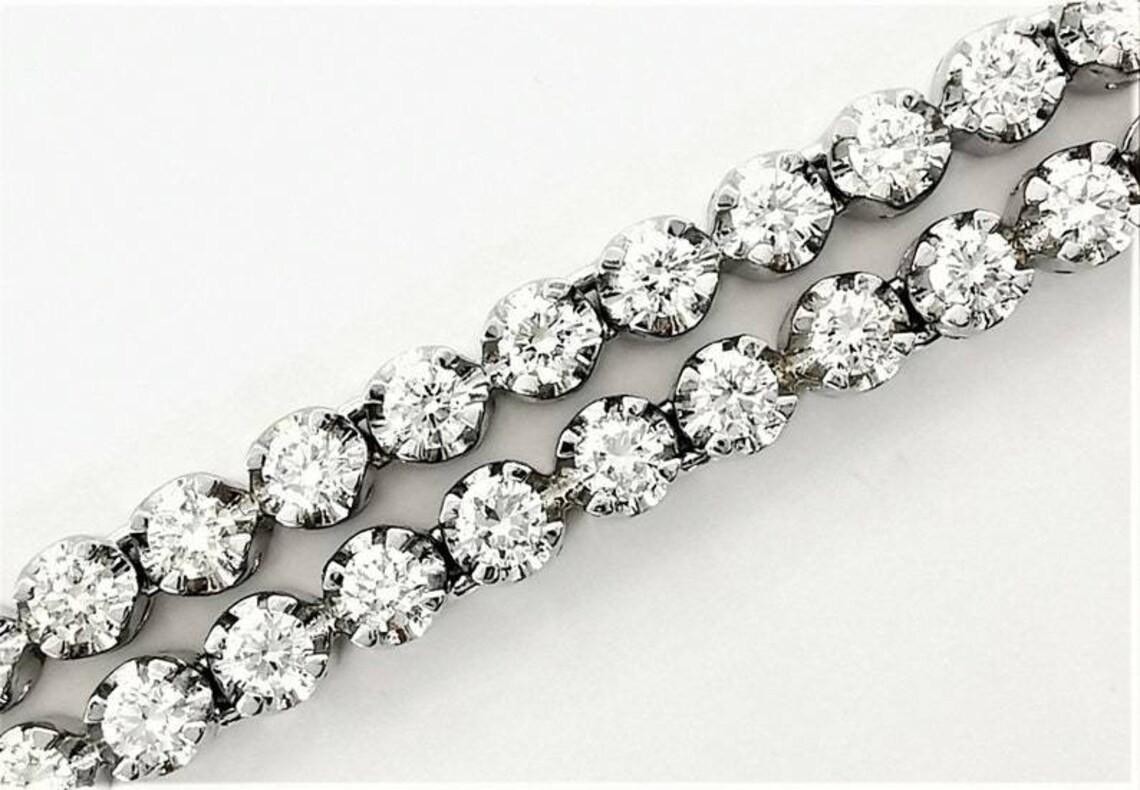 6.75 Ct Lab Grown Diamond Round Necklace EF/VS1 18″ Gift Her 925 Sterling Silver