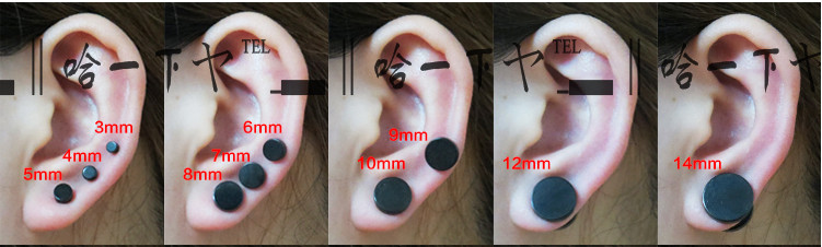 1Pair Mens Barbell Punk Gothic Stainless Steel Ear Studs Earrings