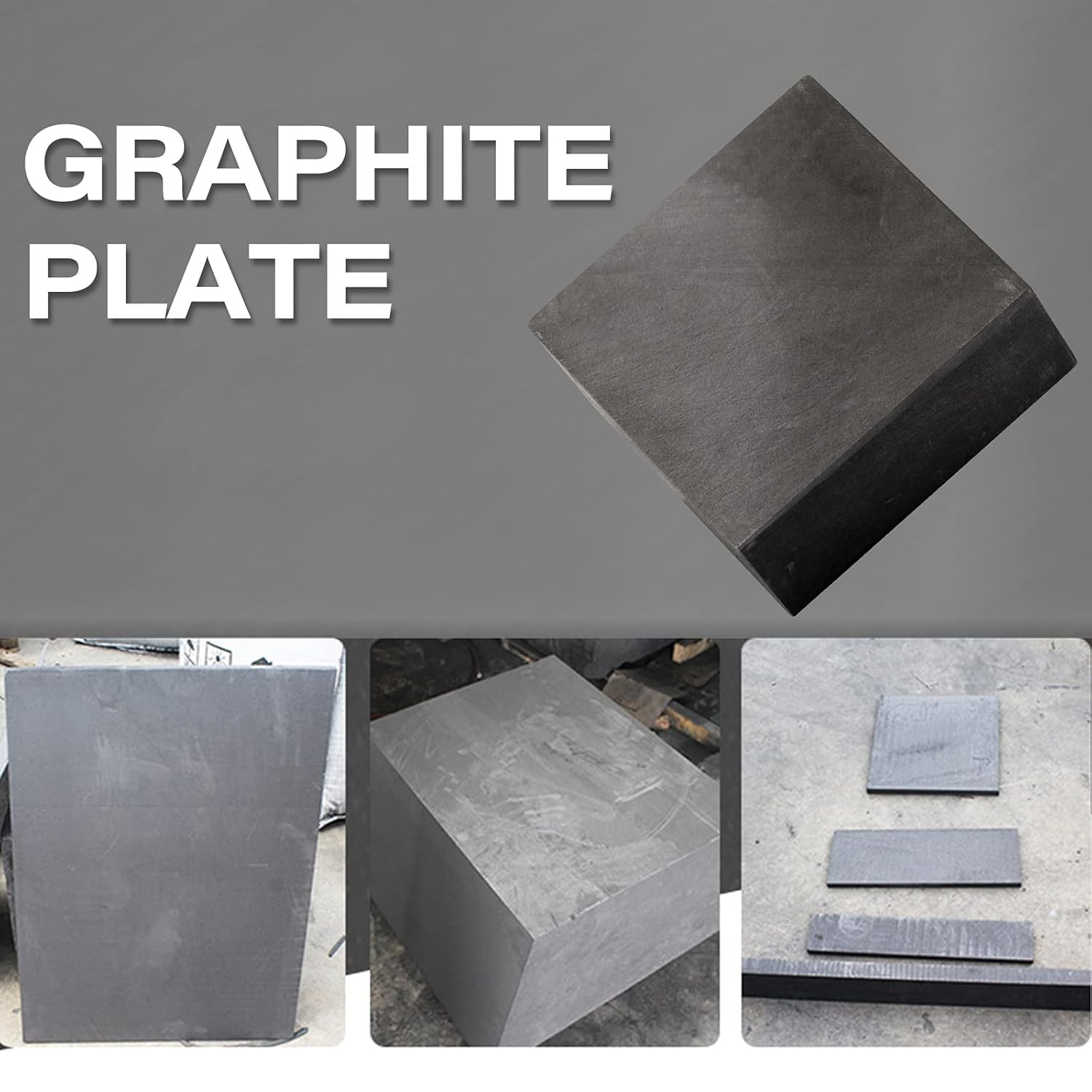2 Packs Graphite Ingot Block 99.9% High Purity EDM Graphite Plate Blank Milling