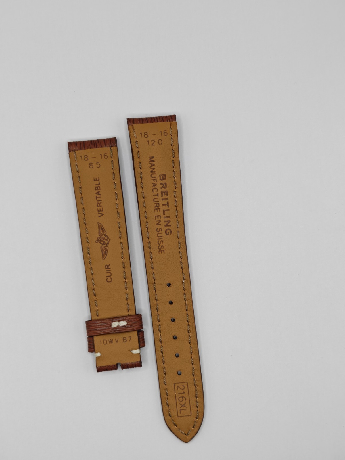 New Breitling Texture calfskin leather strap 18-16 mm