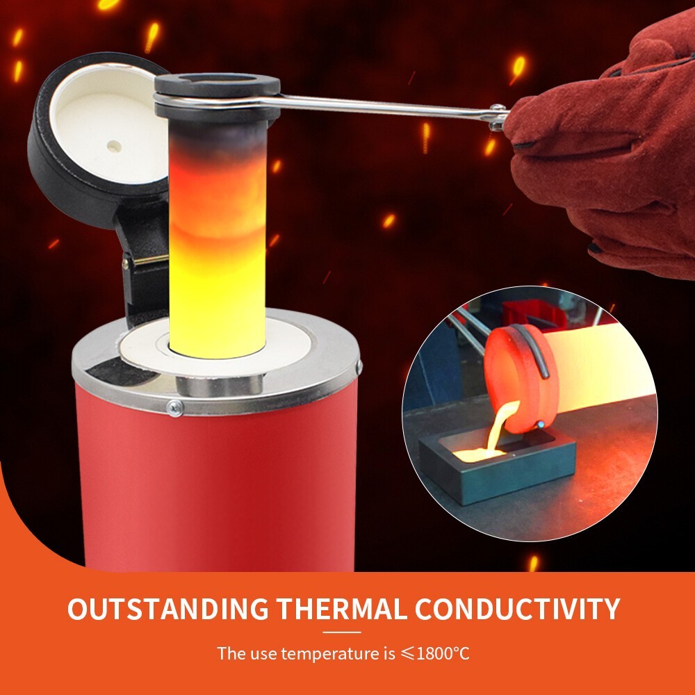 1/2/3KG High Purity Graphite Crucible Smelting Tool for Electric Melting Furnace