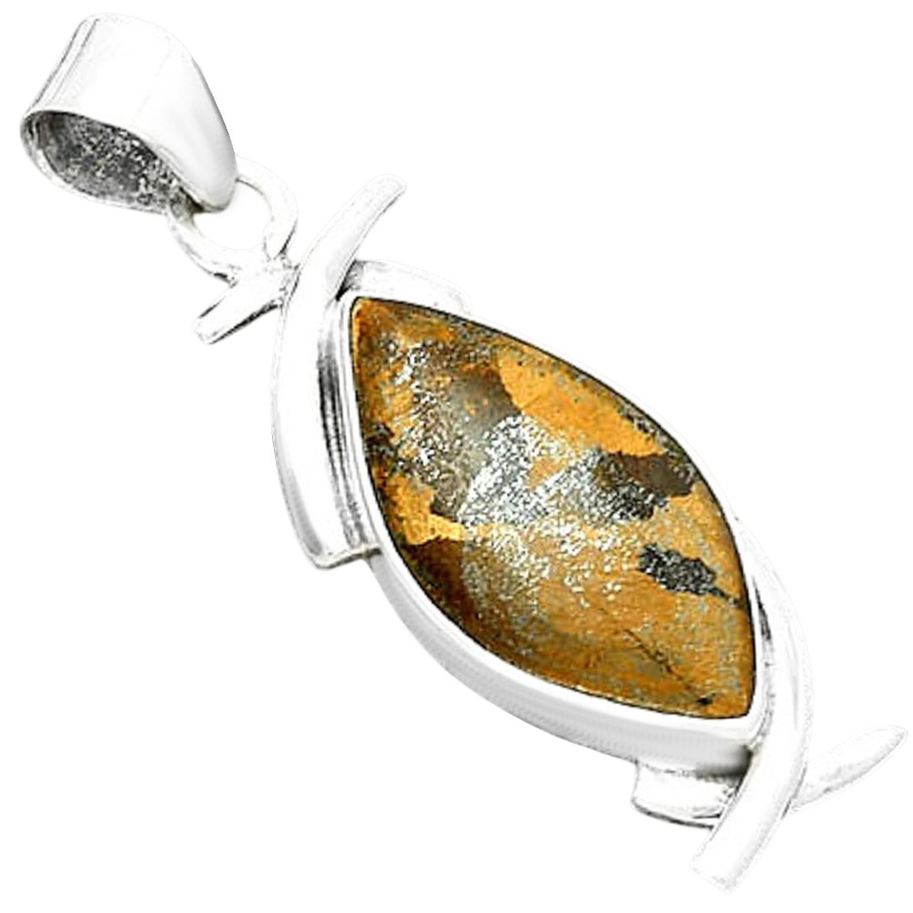Natural Bronzite 925 Sterling Silver Pendant Jewelry P-1428