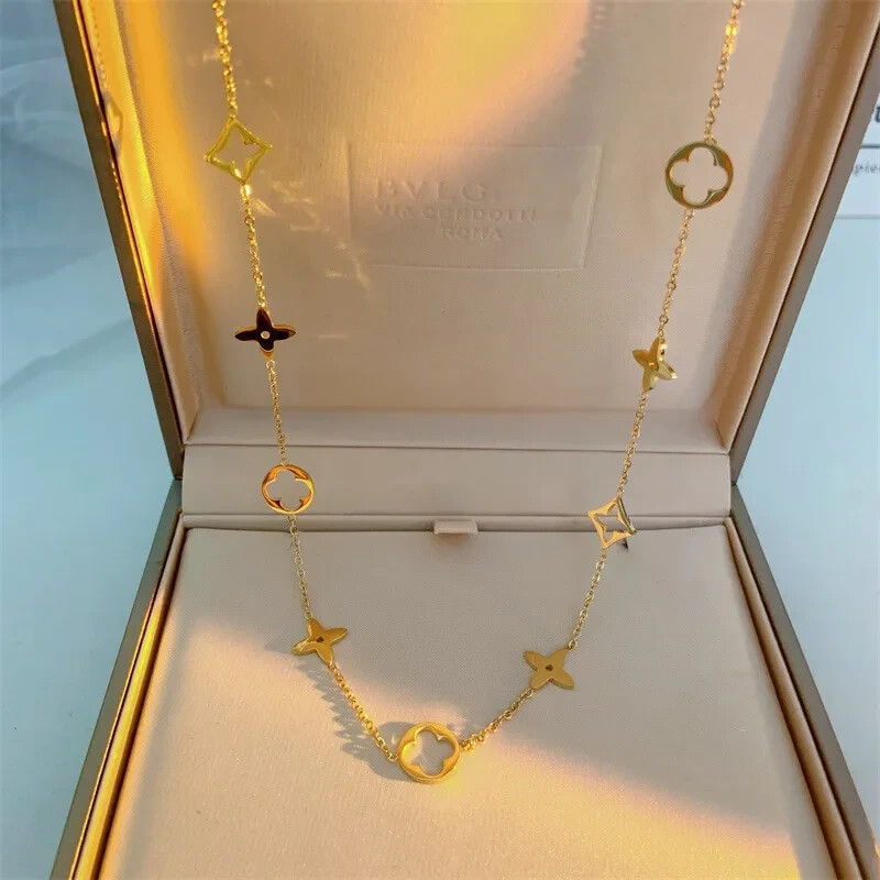 Hollow Flower 18K Gold-Plated Necklace