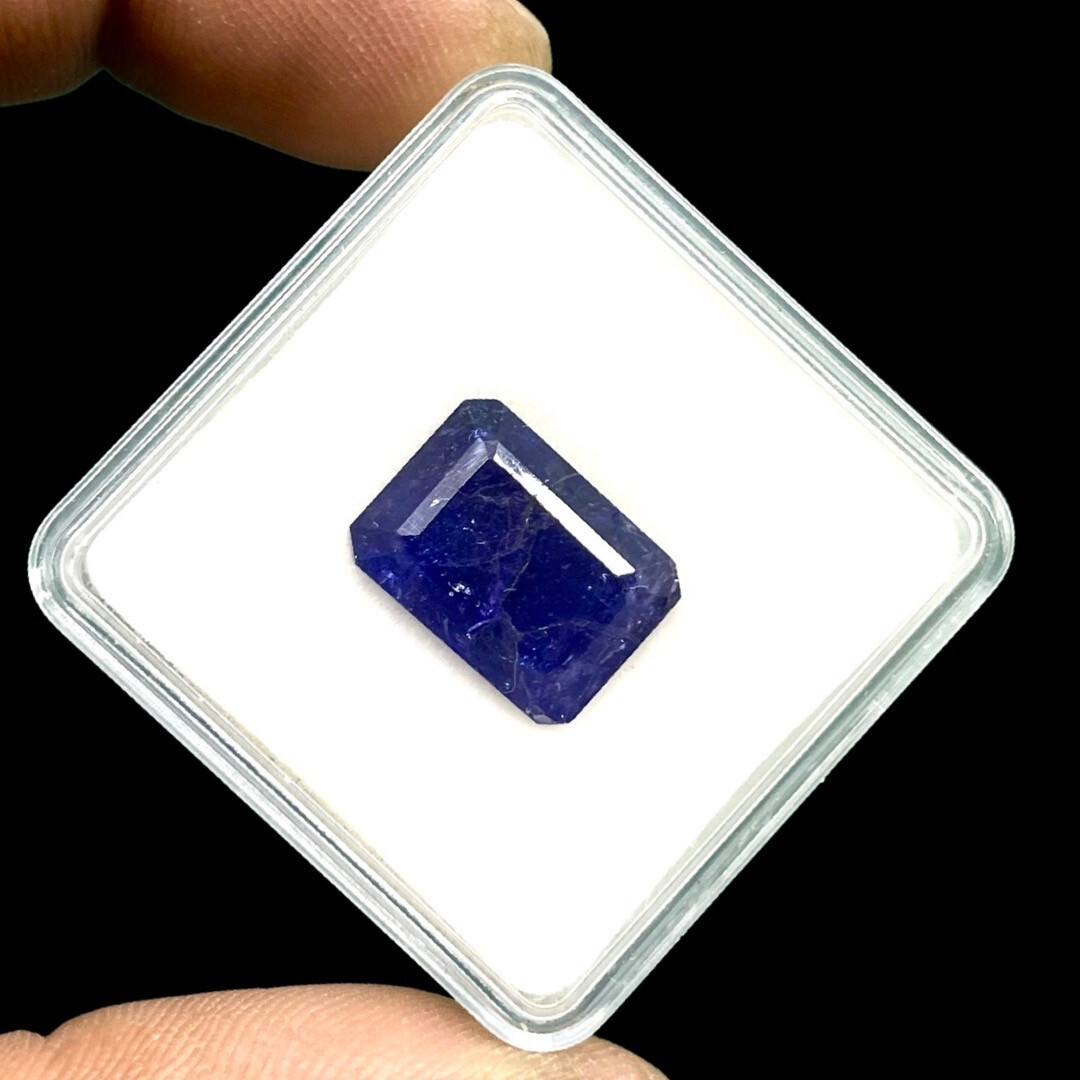 Certified 13.90 Cts Natural Tanzanite Emerald Cut Vibrant Blue A+ Loose Gemstone