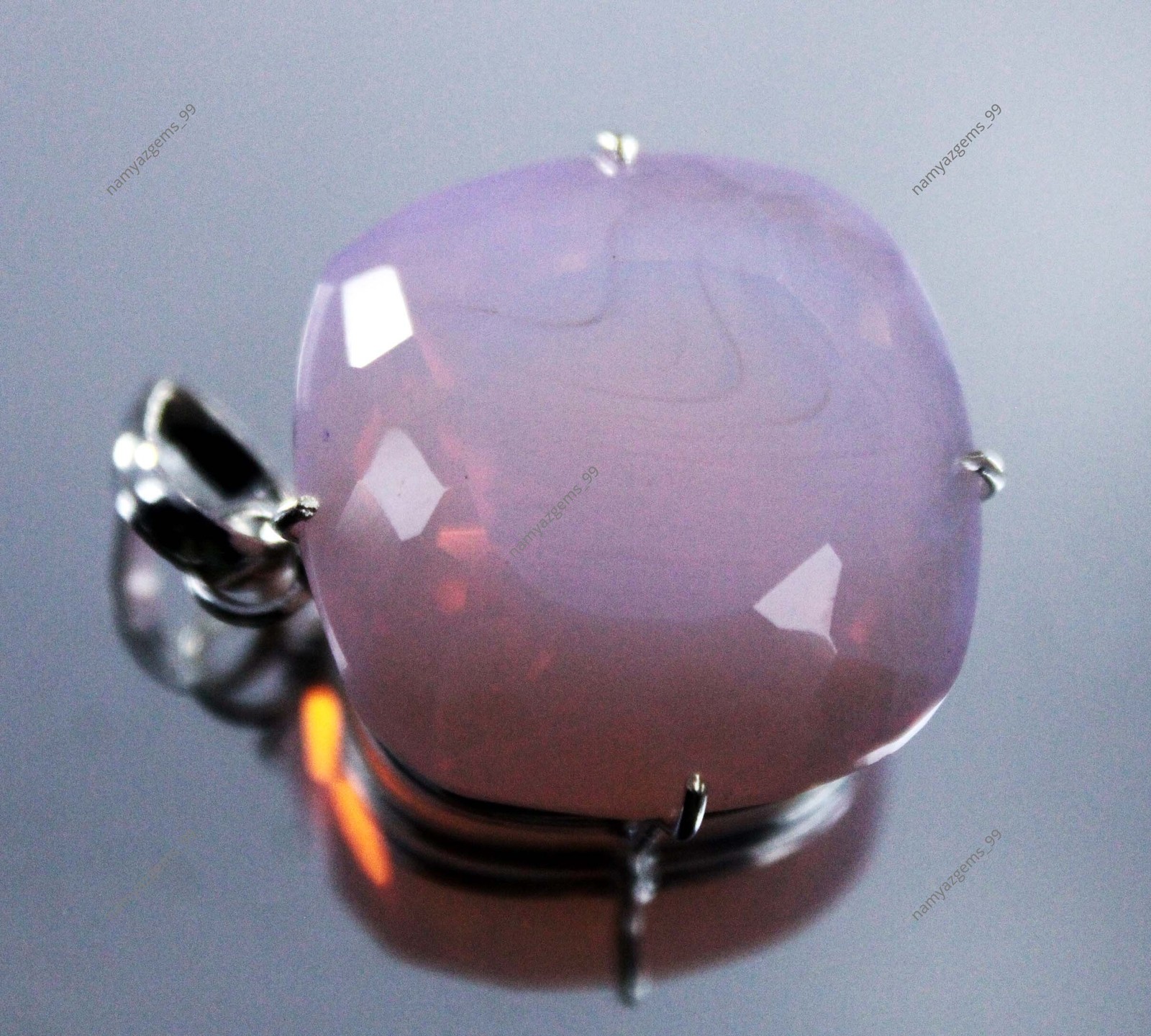 91.80 Ct Natural Pink Opal Cushion Welo Australian Certified Untreated Gemstone