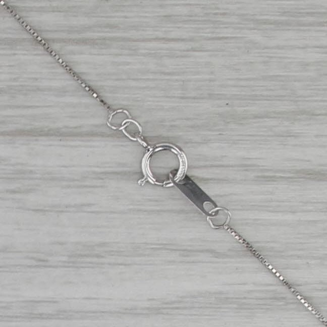 18.25″ 0.5mm Box Chain Necklace 10k White Gold
