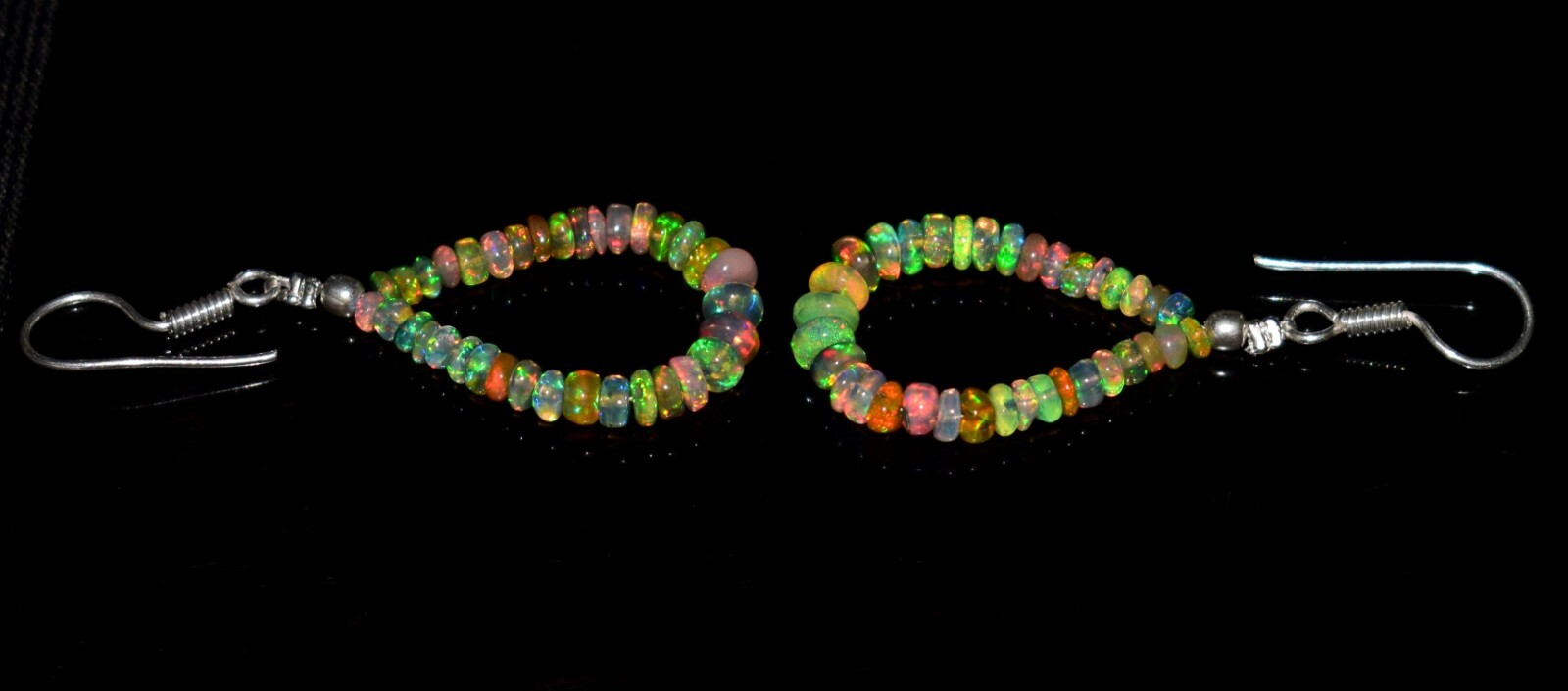 Natural Ethiopian Opal Earrings Droop Earring, Opal Gemstone Beads Jewelry S2796