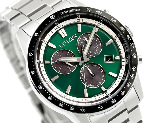 Citizen Collection Green Dial Perpetual BL5614-59W Calendar Alarm Men’s Watch