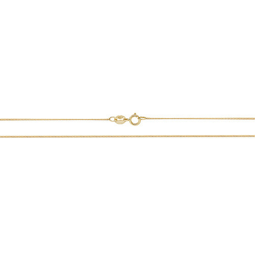 9ct Yellow Gold Curb Chain 16″ 18″ 20″ – Choice of Length