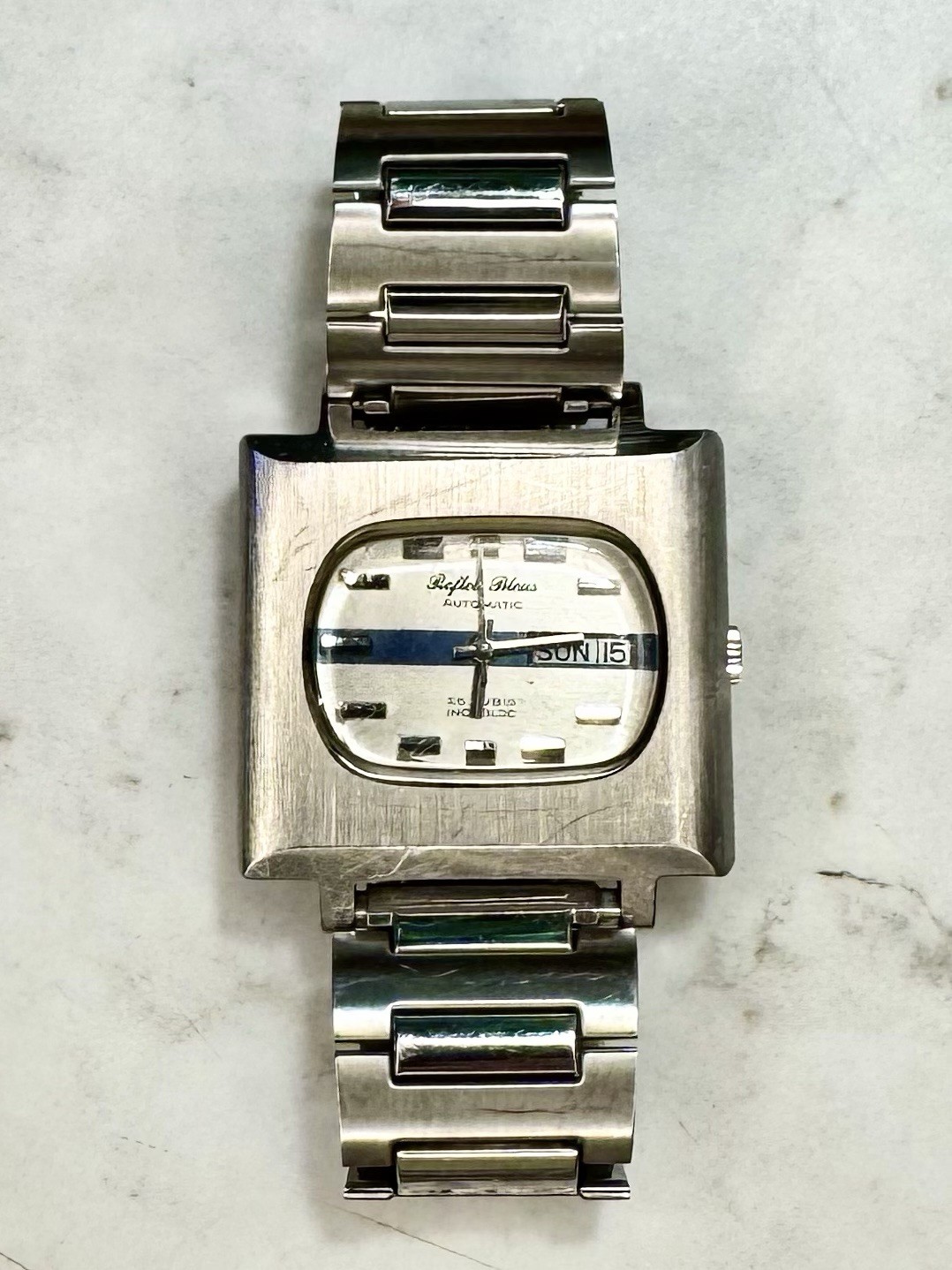 Reflets Bleus Automatic Men’s Watch 25 Jewels Incabloc Antimagnetic 1970’s Works
