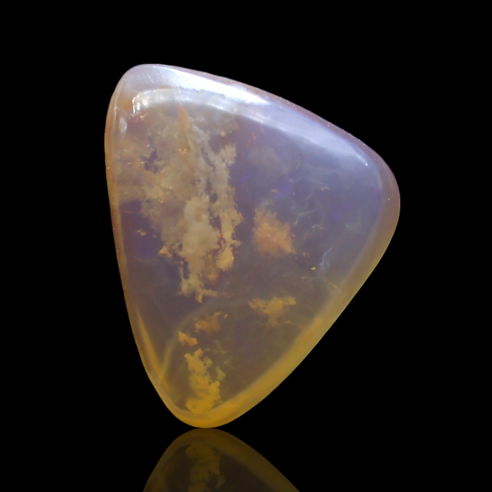 Natural Fire Opal Necklace Supply Trillion Cabochon 2.00 Cts 12x9x4 mm