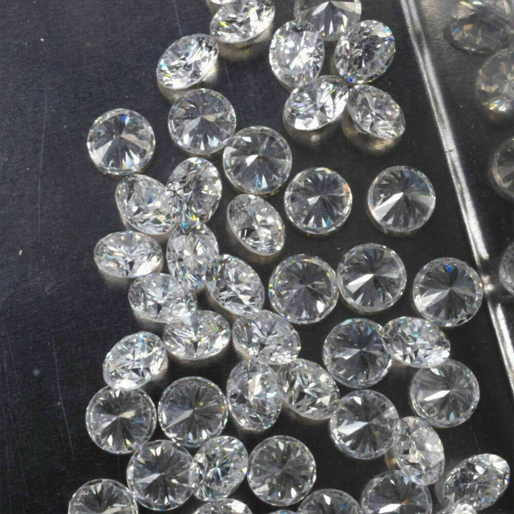 0.8 – 3.0 MM White D Color VVS1 Round Cut Loose Moissanite Stone Excellent Cut