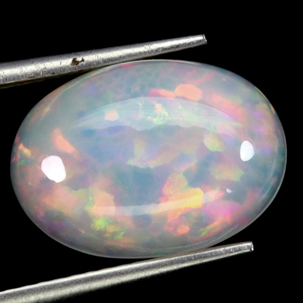 Oval AAA Floral Flash Play Of Color Crystal Fire Opal 3.22ct 14x10mm Gemstone