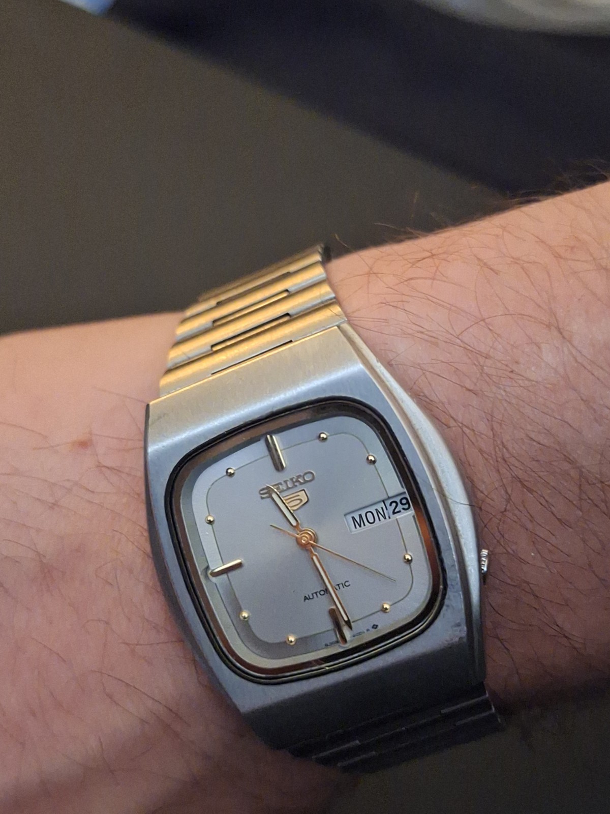 1970s TV Dial Seiko, Clean And Orginal, Arabic/English Day Variant.