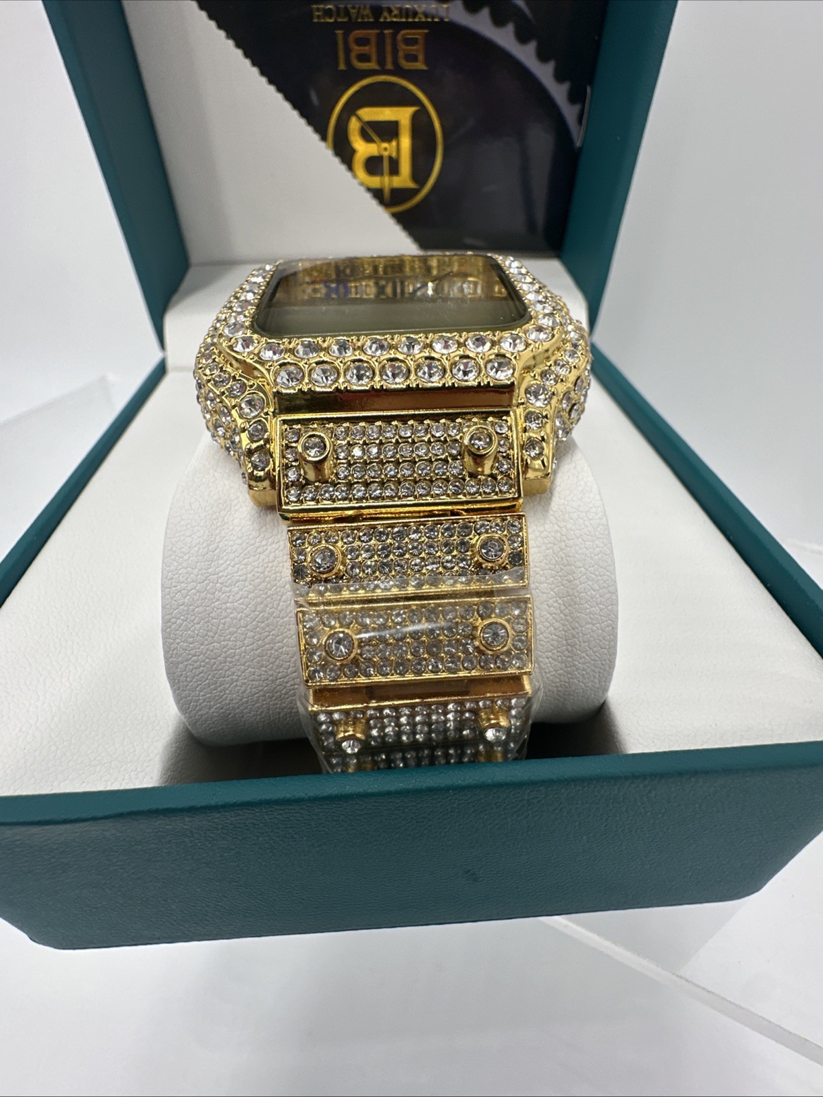 BIBI Men’s Blinged Out Luxury Fashion Watch, Rainbow Roman Numerals , New