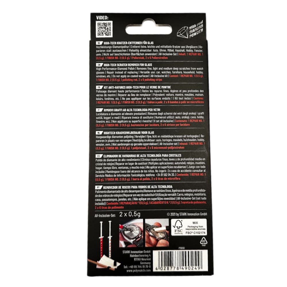 PolyWatch Glass Polishing Cream Scratch Remover for Watches Cars Smartphones