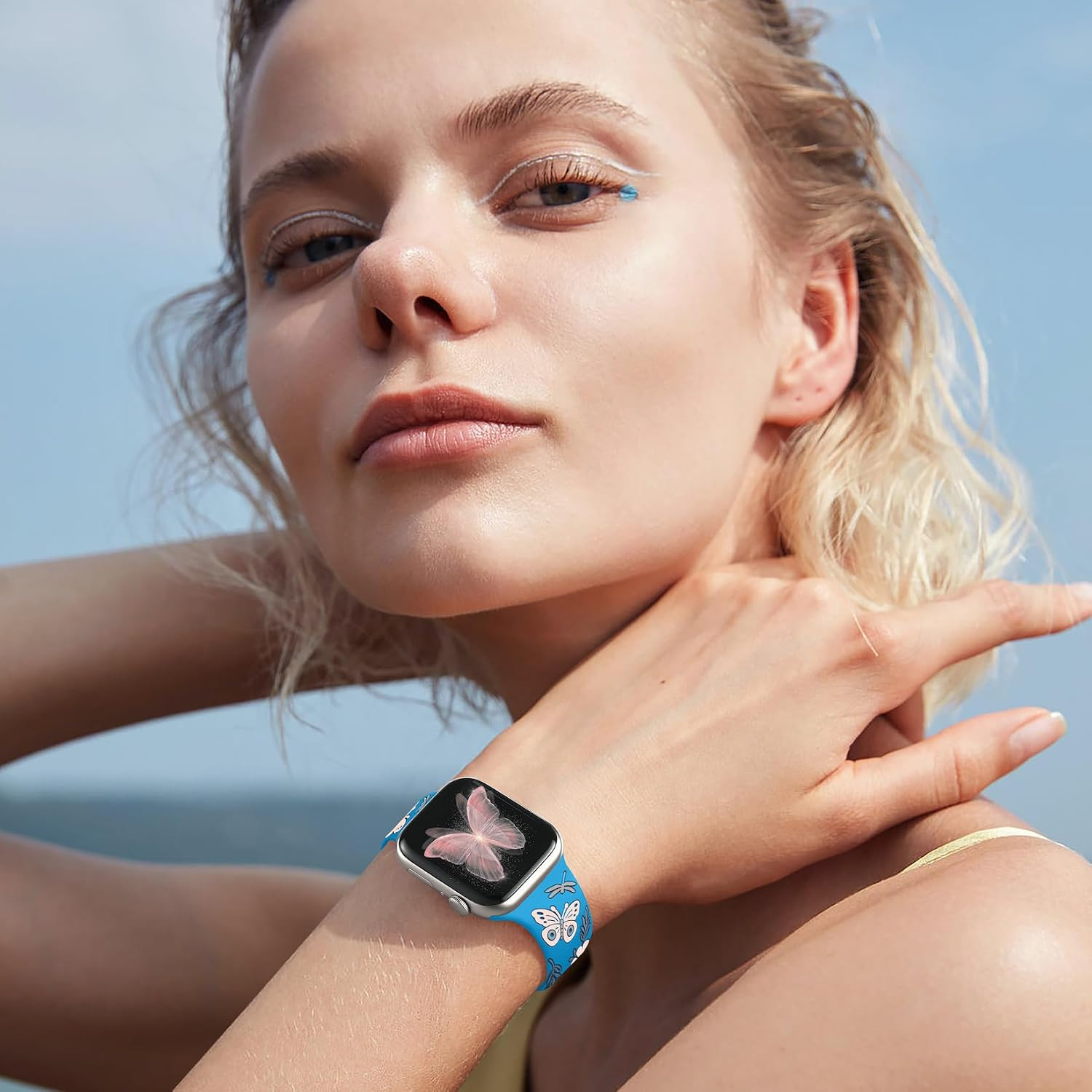 Floral Band Compatible with Apple Watch Band for Women 40Mm 38Mm 41Mm 42Mm 44Mm