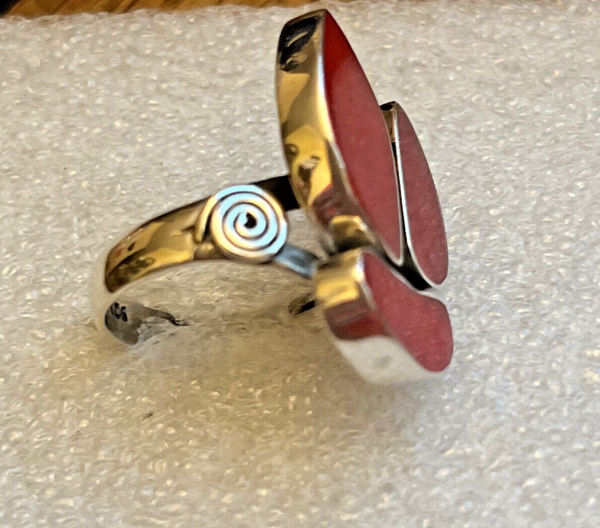 Natural Sponge Coral Ring in 925 Sterling Silver (Size 9.0) 5.5 g