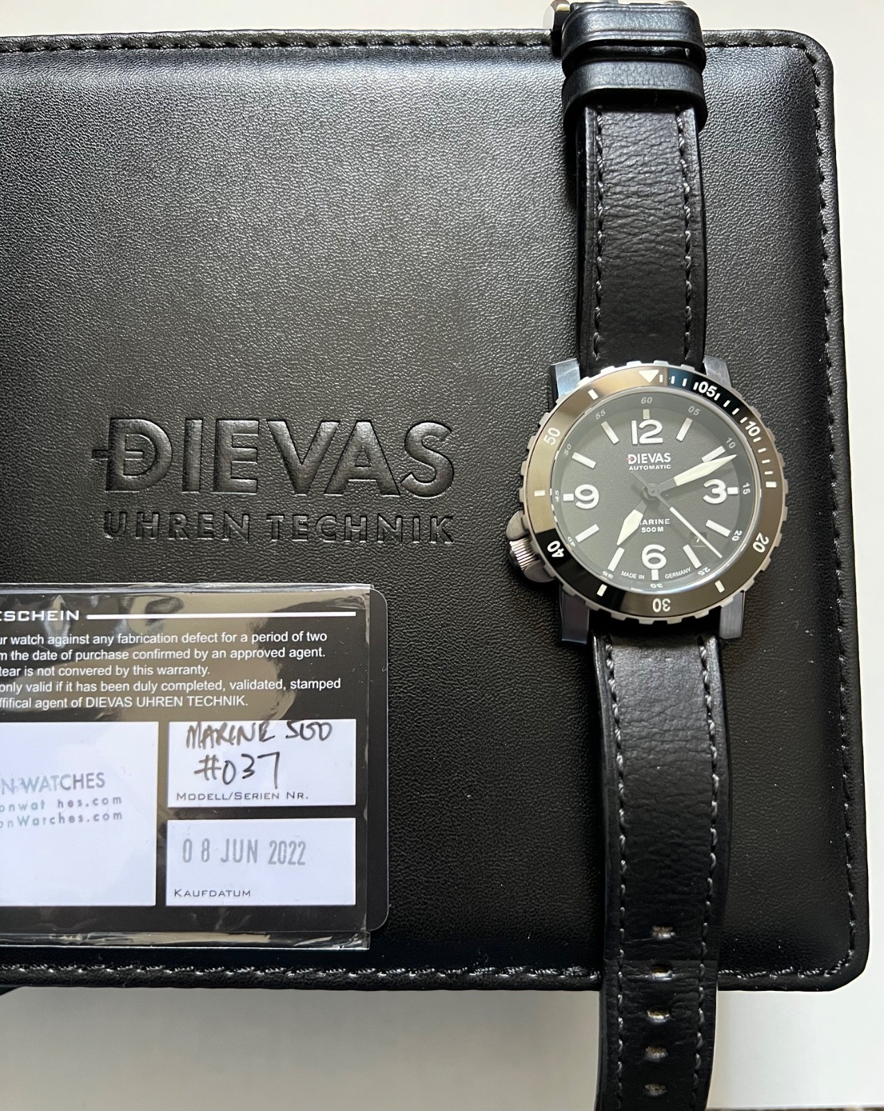 DIEVAS MARINE 500 41MM 316L Stainless Steel Excellent!
