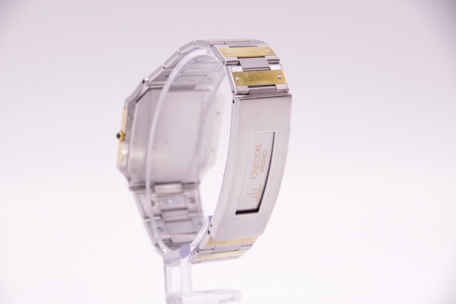 Reserved [Exc+5] SEIKO CREDOR 9570-5210 Two Tone 14K 16cm Qz Unisex JAPAN