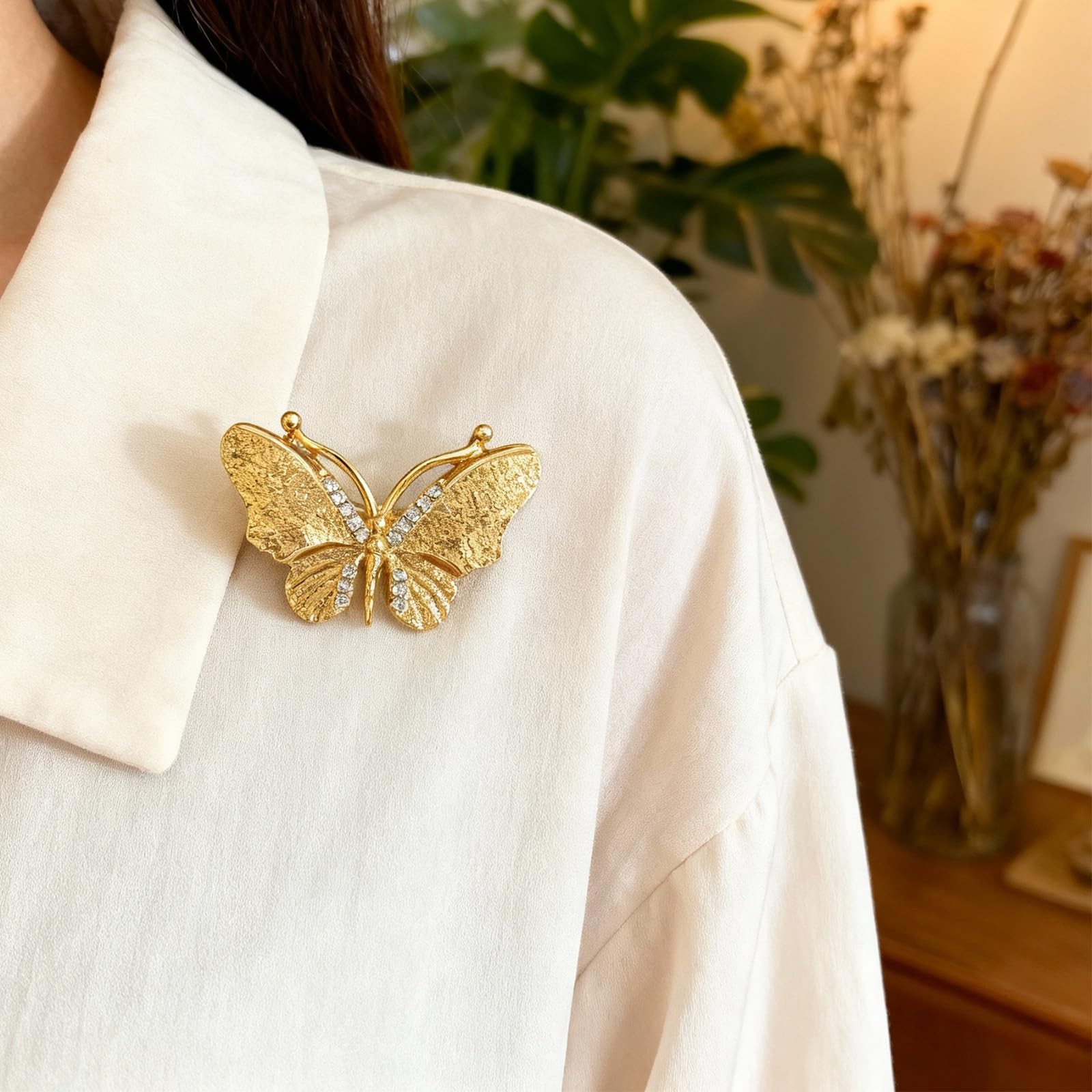 Gold Butterfly Broochs Pin for Women,Small Elegant Butterfly Brooch for Lapel…