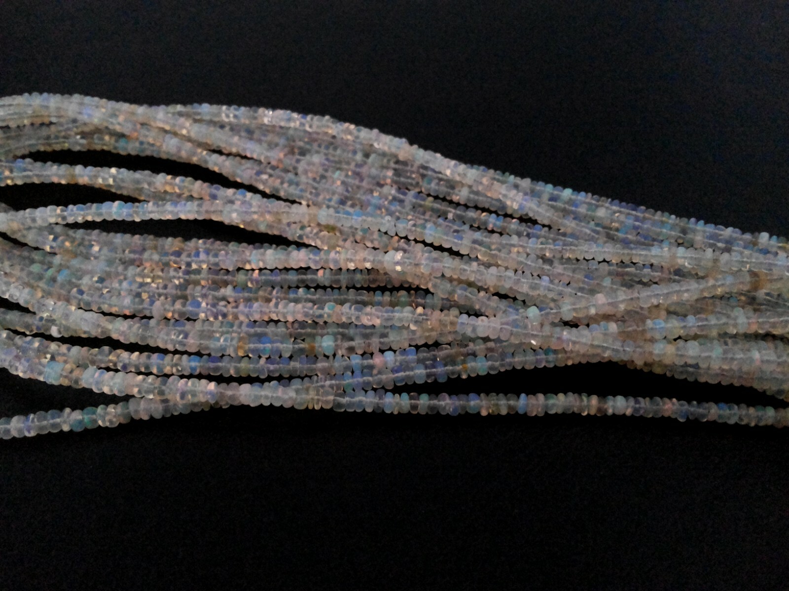 18″inch Strand Genuine Ethiopian Opal Rondelle 2.5-3.5mm Beads, Ethiopian Opal