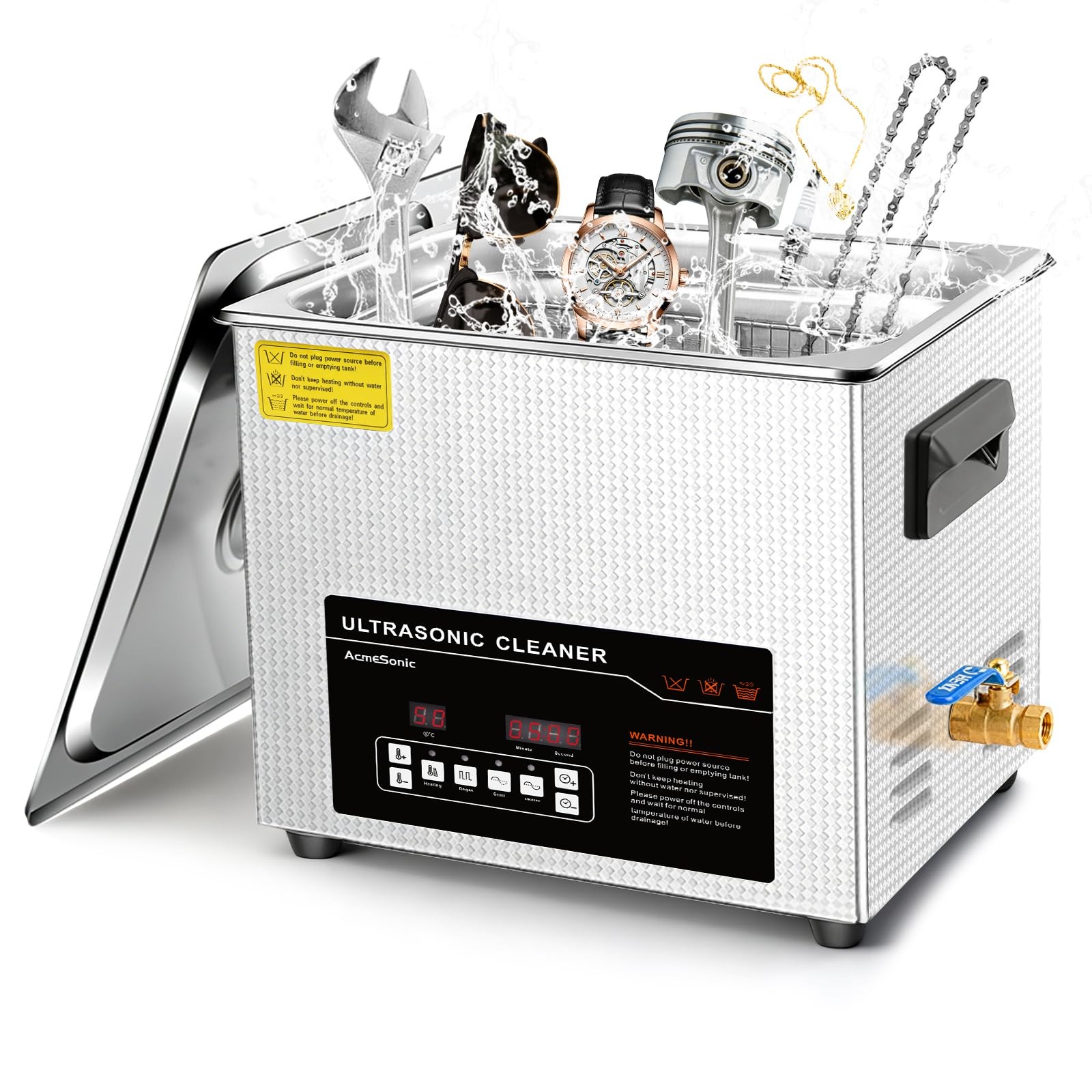 Ultrasonic Cleaner 10L Dual-Frequency Professional Digital Stainless Steel Cl…