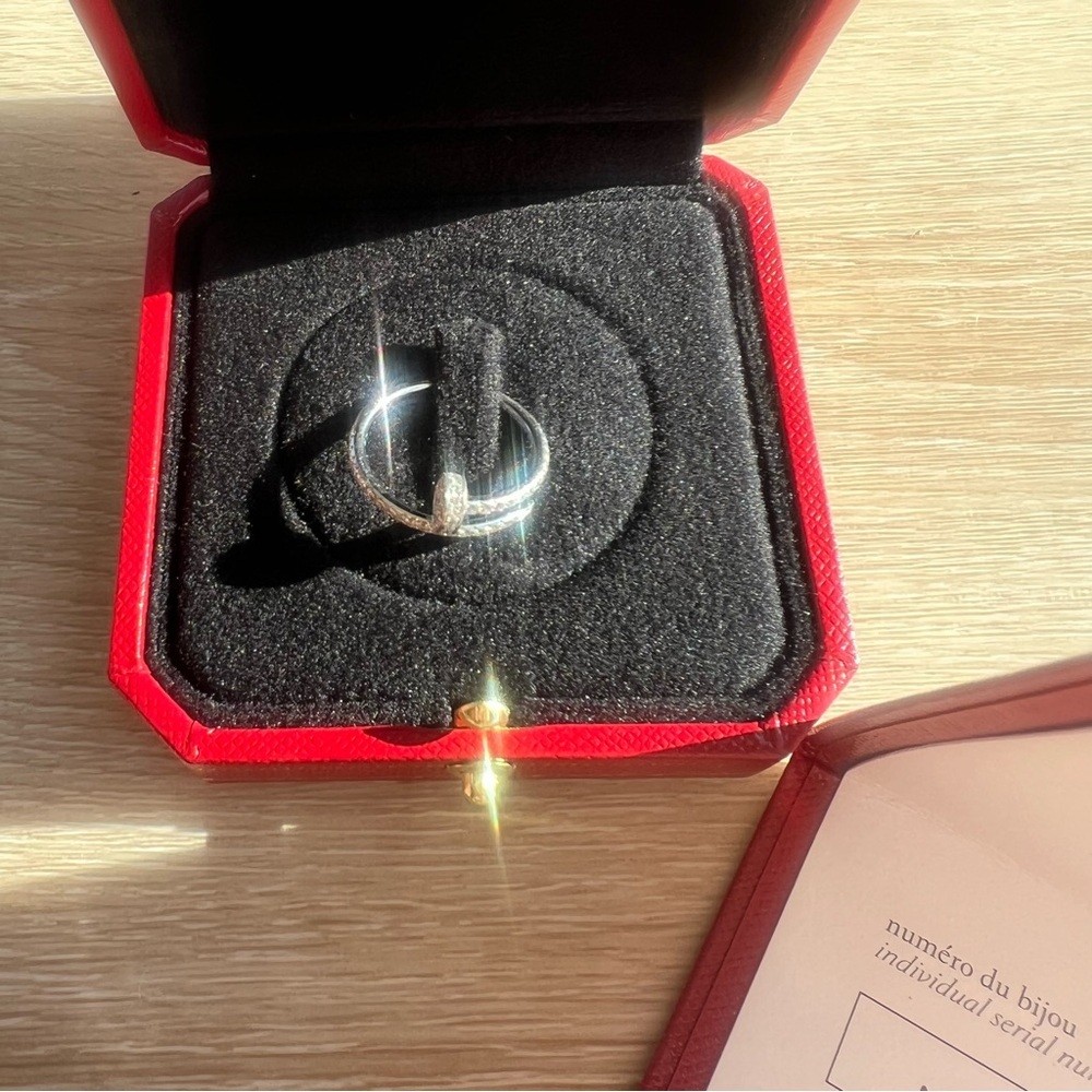 Cartier white gold pave Juste En Clou ring