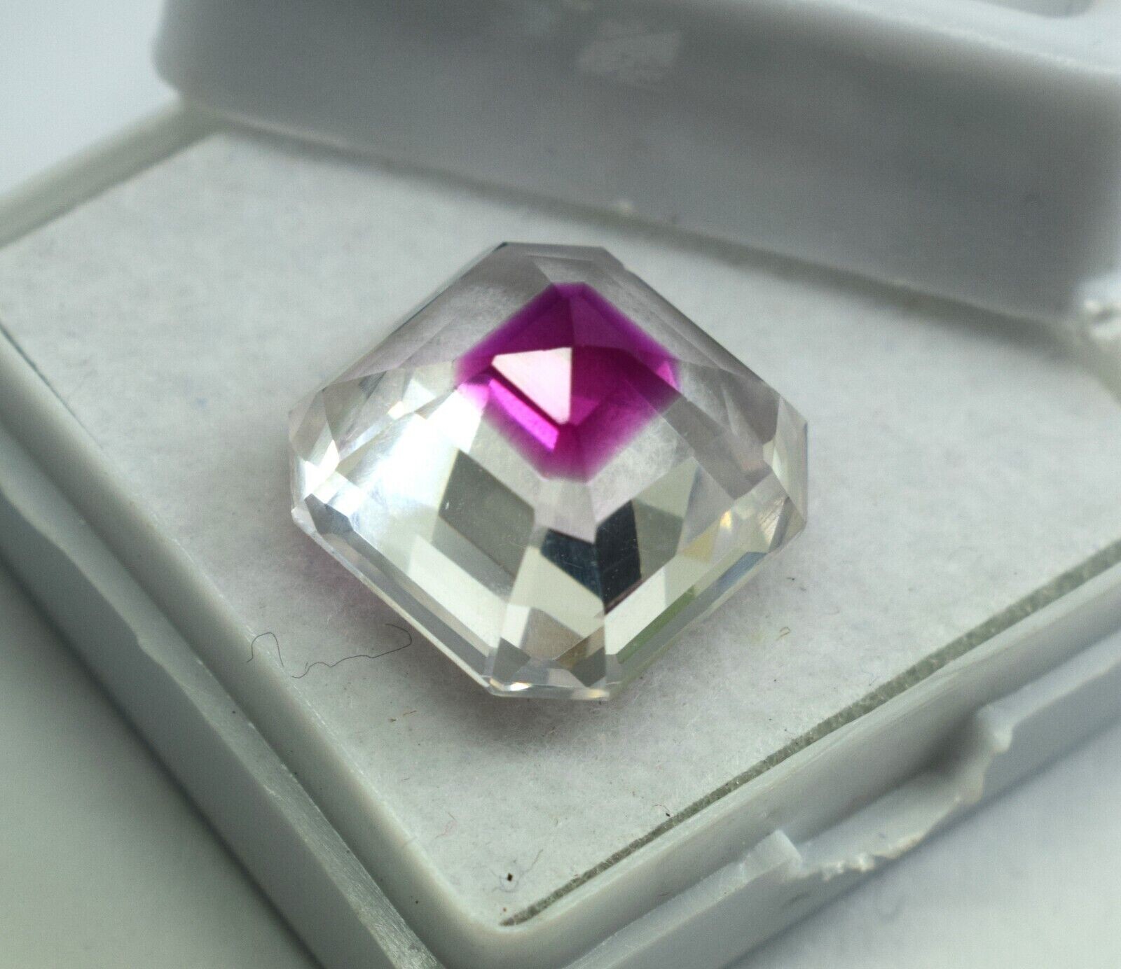 Natural Bi-Color Pitambari Sapphire Radiant 6.15 Ct Loose Gemstone GIE Certified