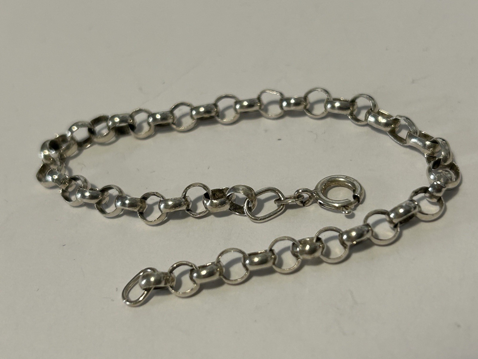 Vintage (1983 HM’d) English Sterling Silver Belcher Chain Bracelet (18cm)