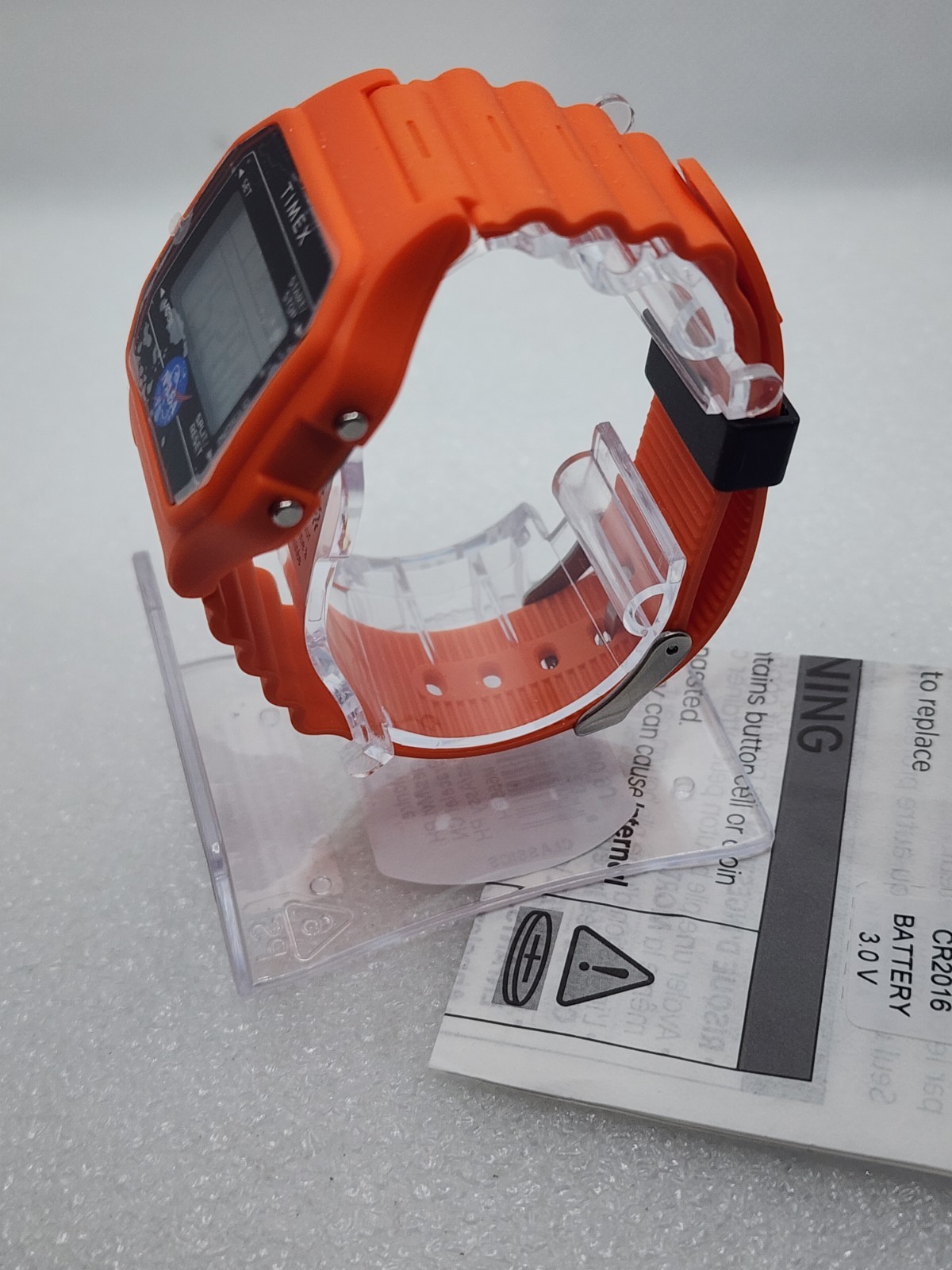 Timex x NASA Artemis Lunar Orange 36mm TW2Y13300 Digital Indiglo Space SAR Watch