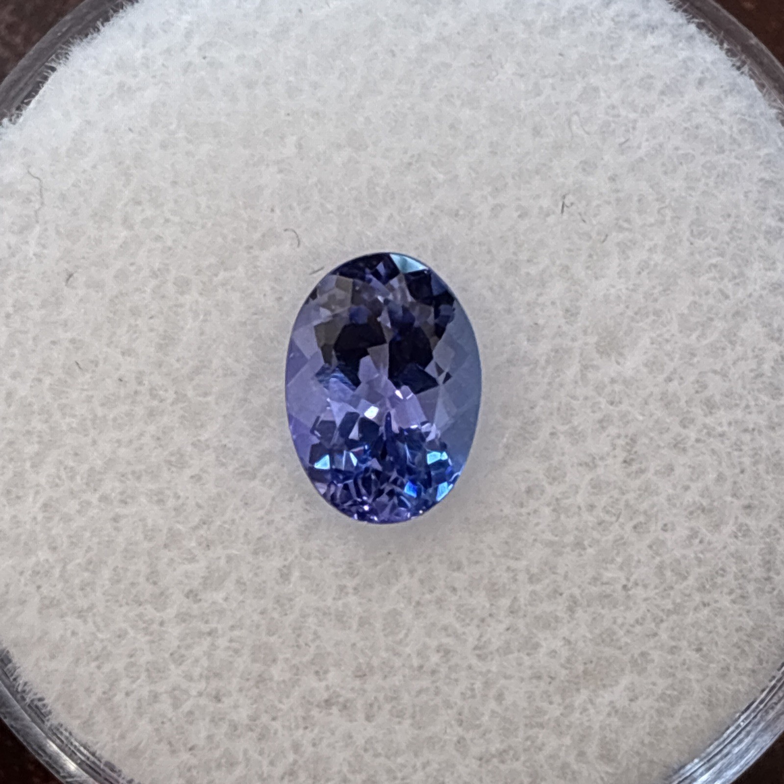 STUNNING! 1.30CT. IF OVAL CUT 8×5.91×3.60mm 100%NATURAL PURPLE BLUE TANZANITE